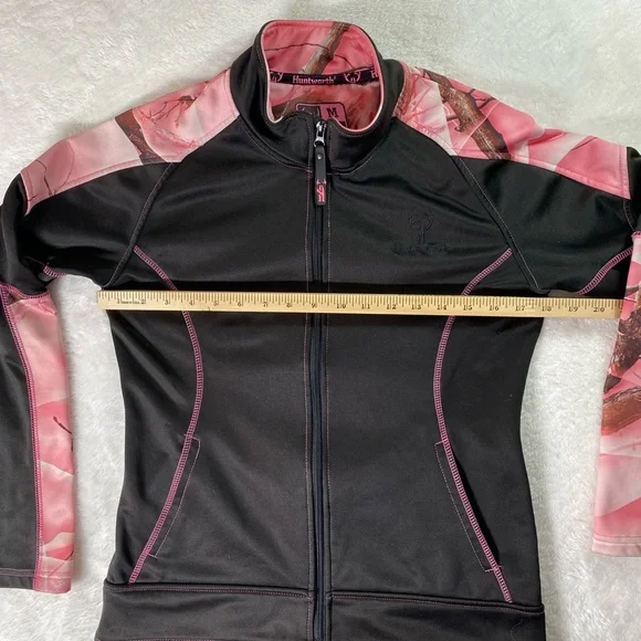 Huntworth Women’s Pink Camo Full-Zip Performance Track Jacket Size Medium - Picture 7 of 9